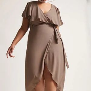 Brown Wrap Dress